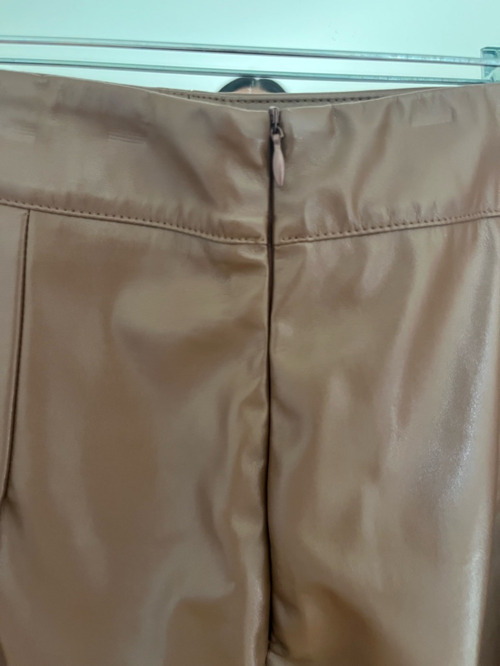SHEIN Brown Faux Leather Midi Skirt - Picture 4 of 5